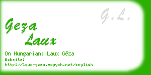 geza laux business card